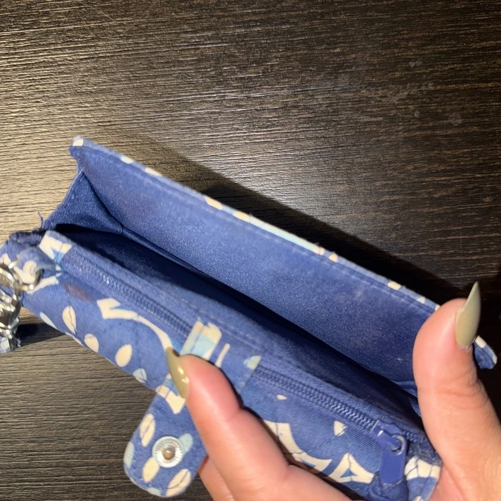 Vera Bradley Blue Floral Wristlet Phone Wallet Case